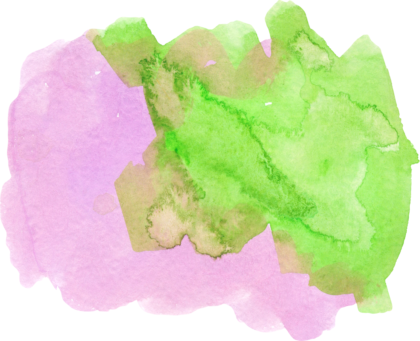 Watercolor pink and green splash background